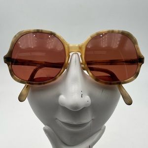 Vintage Libco Brown Translucent Oval Sunglasses Frames
